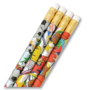 Glitzy Sport Balls Pencils 