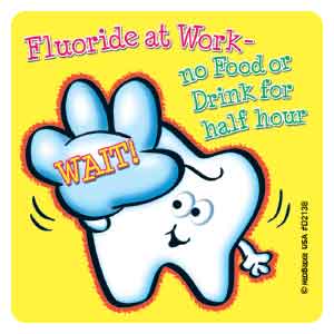 Wait - Fluoride Working Asst. Dental Stickers