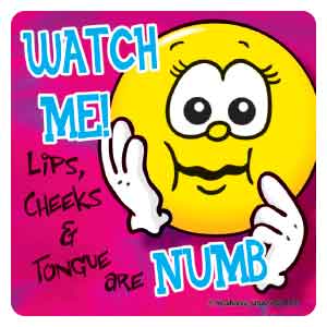 Watch Me! Numb Smiles Asst. Dental Stickers