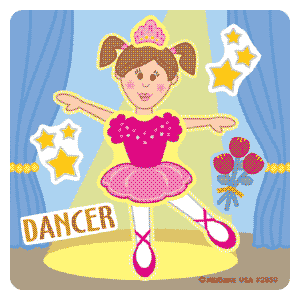 Ballerina Make-A-Sticker Asst.