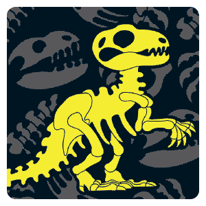 Glow-In-The-Dark Dinosaur Bones Asst. Stickers