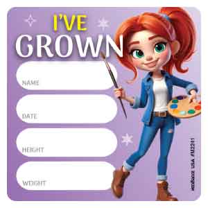 Girl Fun - I've Grown Asst. Medical Stickers