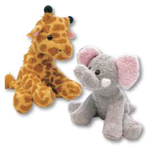 Suede Zoo Animals Plush Toys