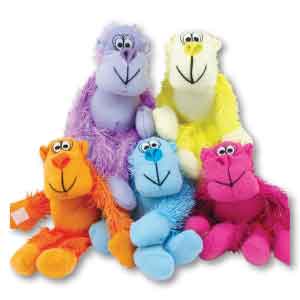 Plush Hanging Neon Fluff Gorillas