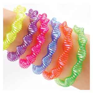 Neon Coil Twist Bracelets Toy Jewelry