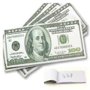 $100 Bill Notepads