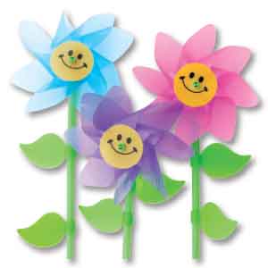 Smile Face Flower Pinwheels