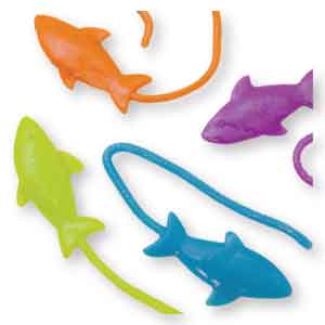 Neon Sticky Sharks Toys