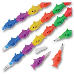 Neon Shark Stackable Pencils