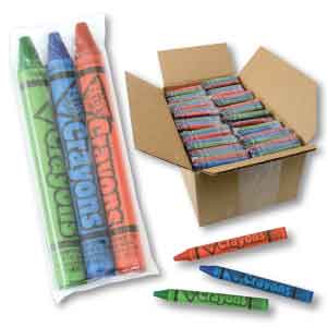 Bulk Crayon Cello-Wrapped 3-Packs
