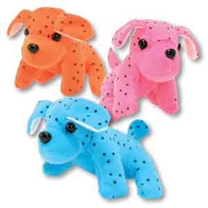 Neon Spotted Plush Puppies
