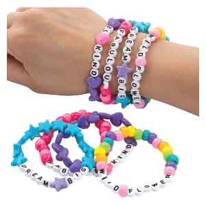 Letter-Bead Slogans Bracelets