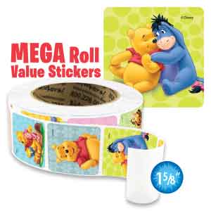 Pooh and Pals Mega Roll Value Stickers