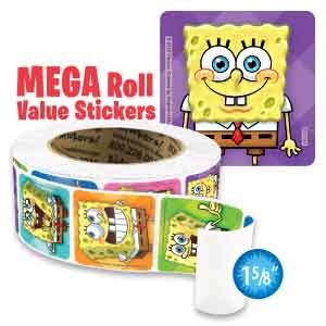 SpongeBob Faces Mega Roll Value Stickers