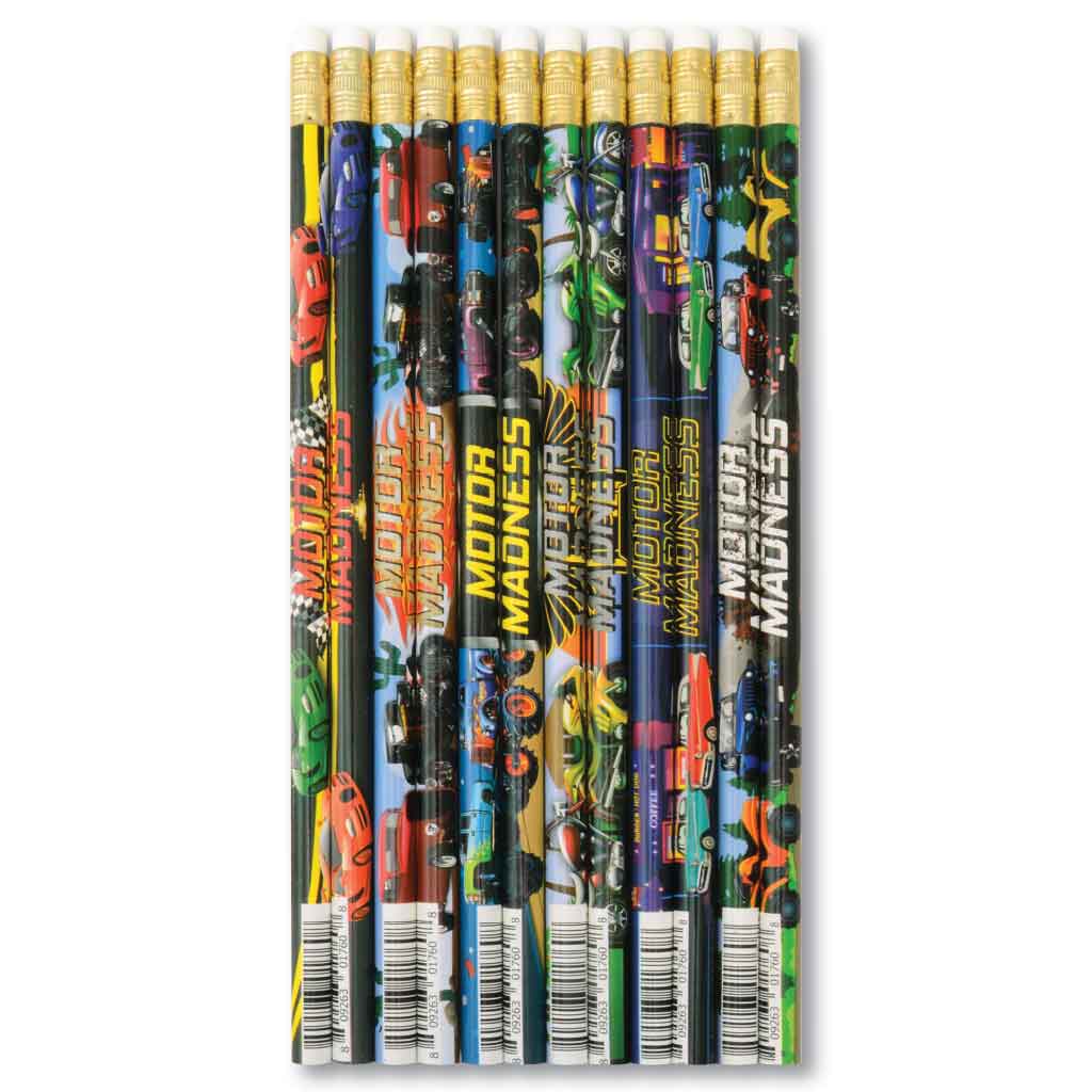 Motor Madness Glitz Pencils (48/pack)