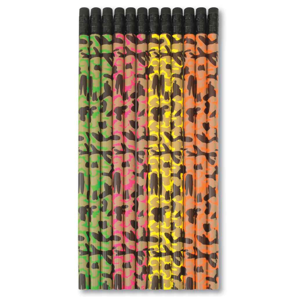 Neon Camo Pencils