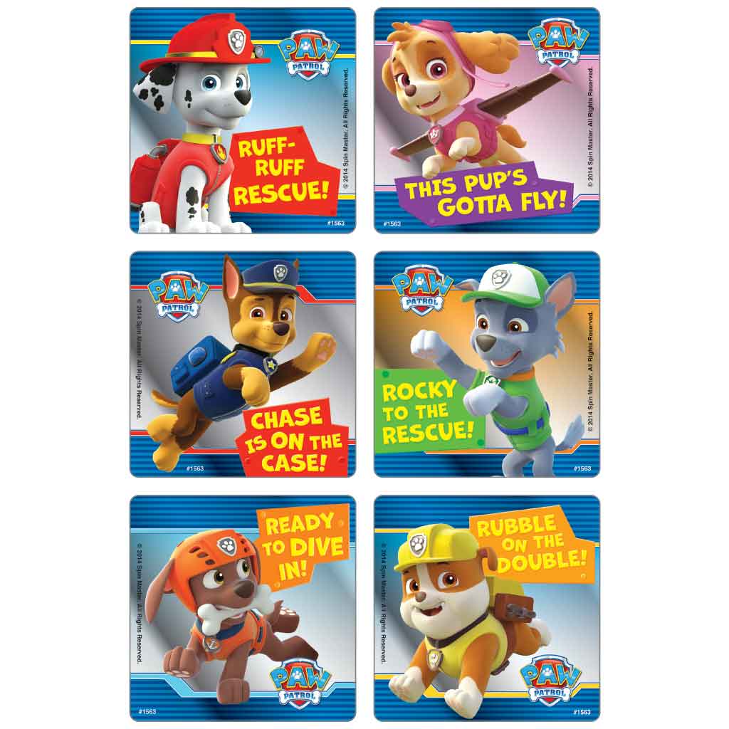 PAW Patrol Slogans Foil Stickers