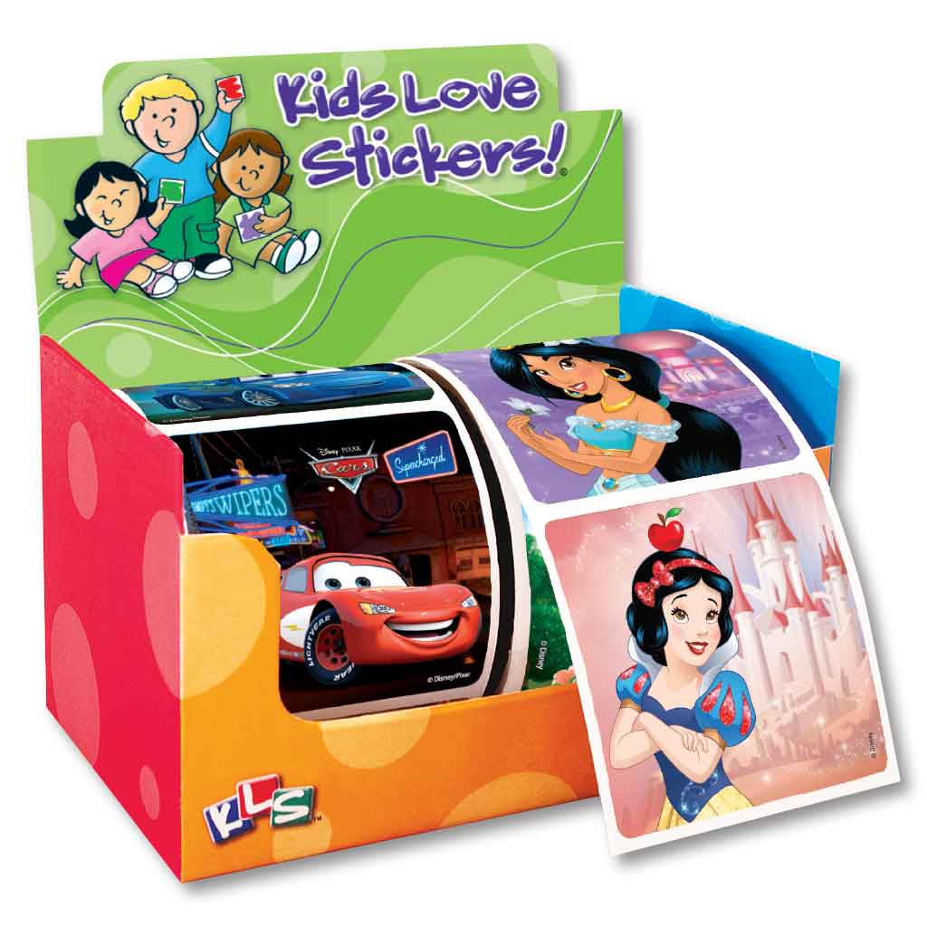 Disney Boys 'n Girls 2-Roll Display Sticker Box
