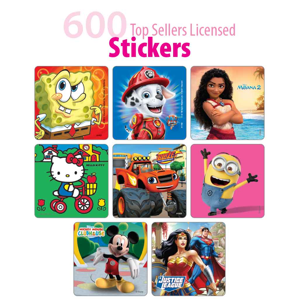 Top Sellers Licensed Sticker Sampler