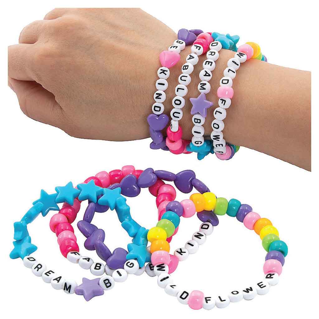 Letter-Bead Slogans Bracelets