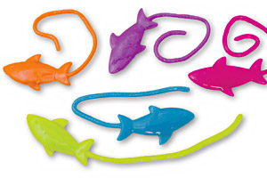 Neon Sticky Sharks Toys
